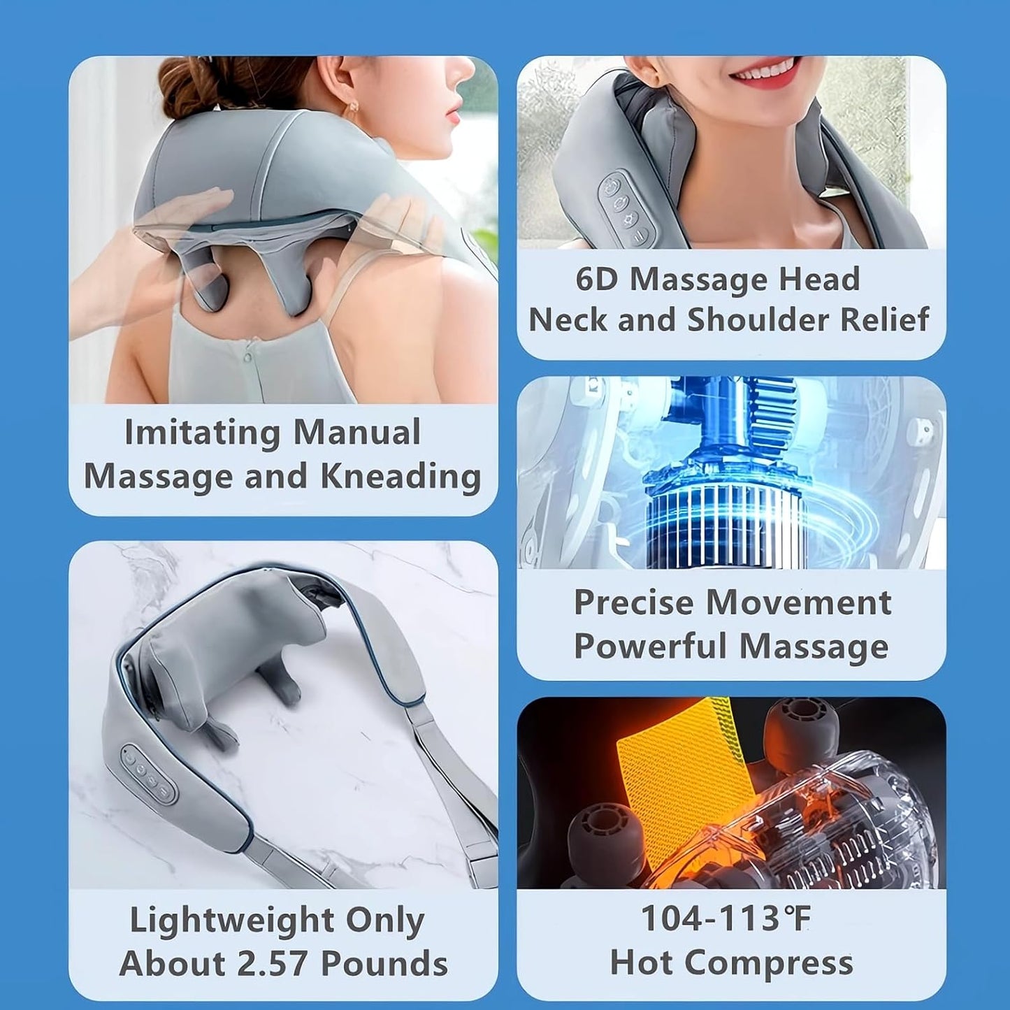 Dr. Relief™ 6th generation Heated Neck and Shoulder Massager